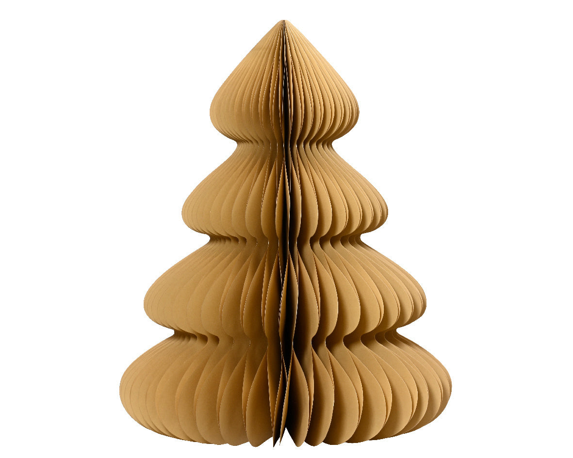 Papieren boomdecoratie, honingkleurig, gevouwen lagen