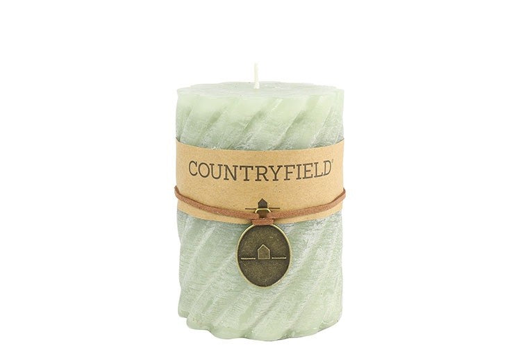 Kaars spiraal ro Tonnie L licht groen Turquoise - Countryfield
