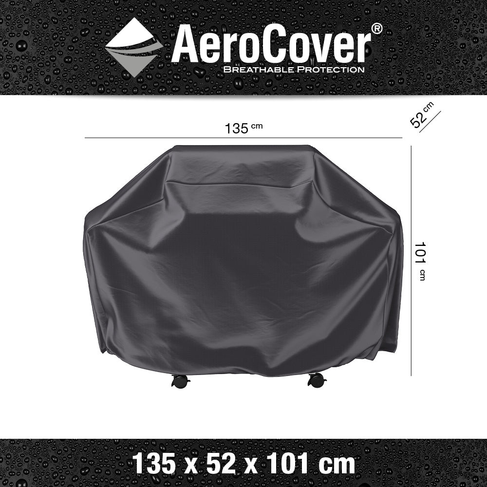 Gasbarbecuehoes AeroCover maat 135x52x101 cm, zwarte overtrek voor grill