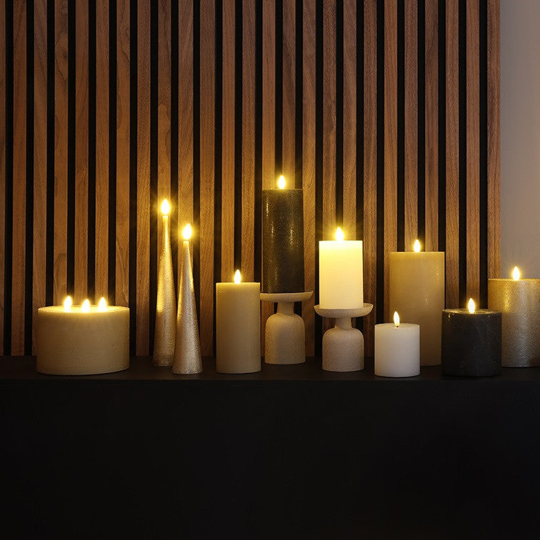 Stompkaars rustiek Ø7,5CM LED ro Lyon M wit-L7,5B7,5H12,5CM