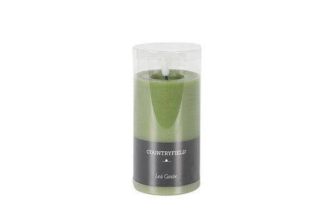 Stompkaars rustiek Ø7,5CM LED ro Lyon M groen-L7,5B7,5H12,5CM