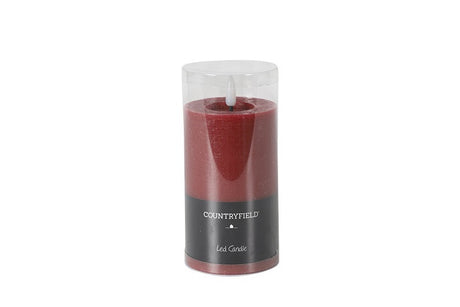Stompkaars rustiek Ø7,5CM LED ro Lyon M rood-L7,5B7,5H12,5CM