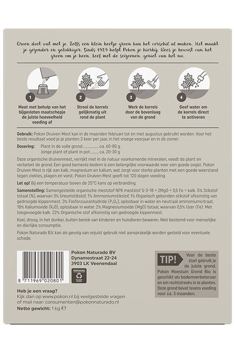 Pokon Druiven Mest 1kg