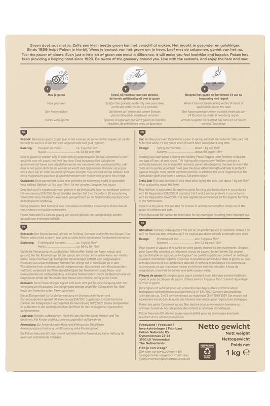Pokon Bio Gazonmest voor 15m2