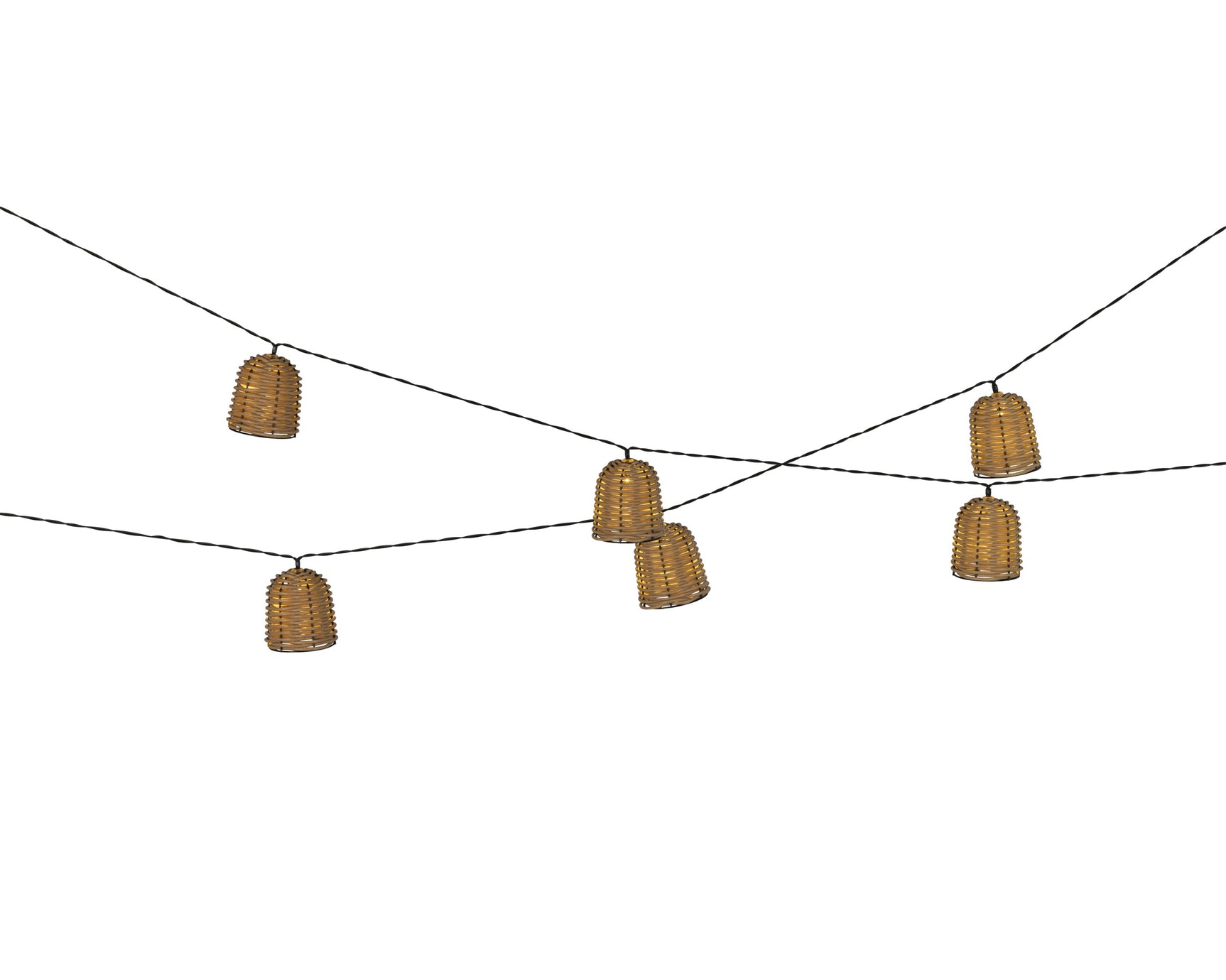 Solar partylight wicker steady