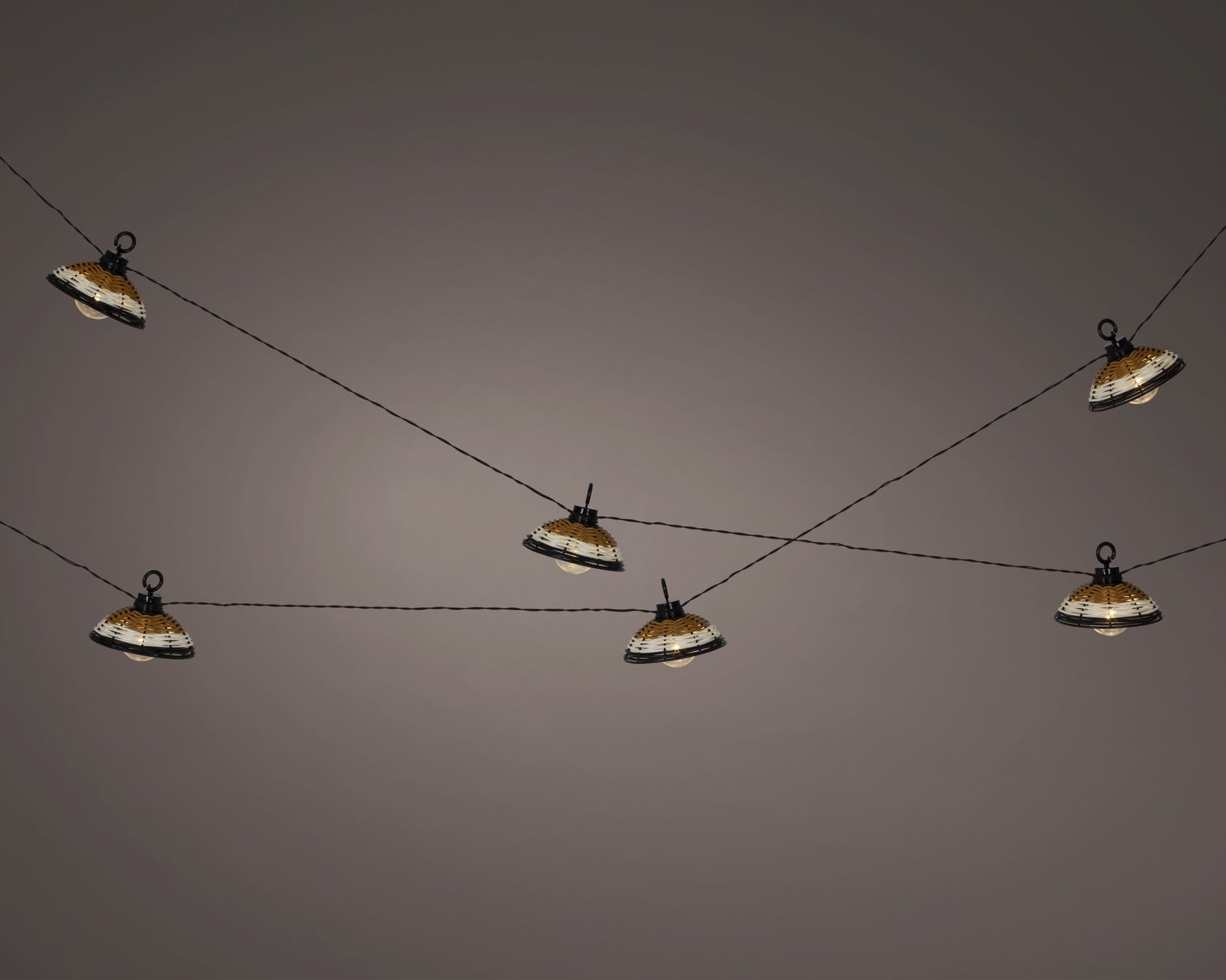 Solar partylight wicker steady