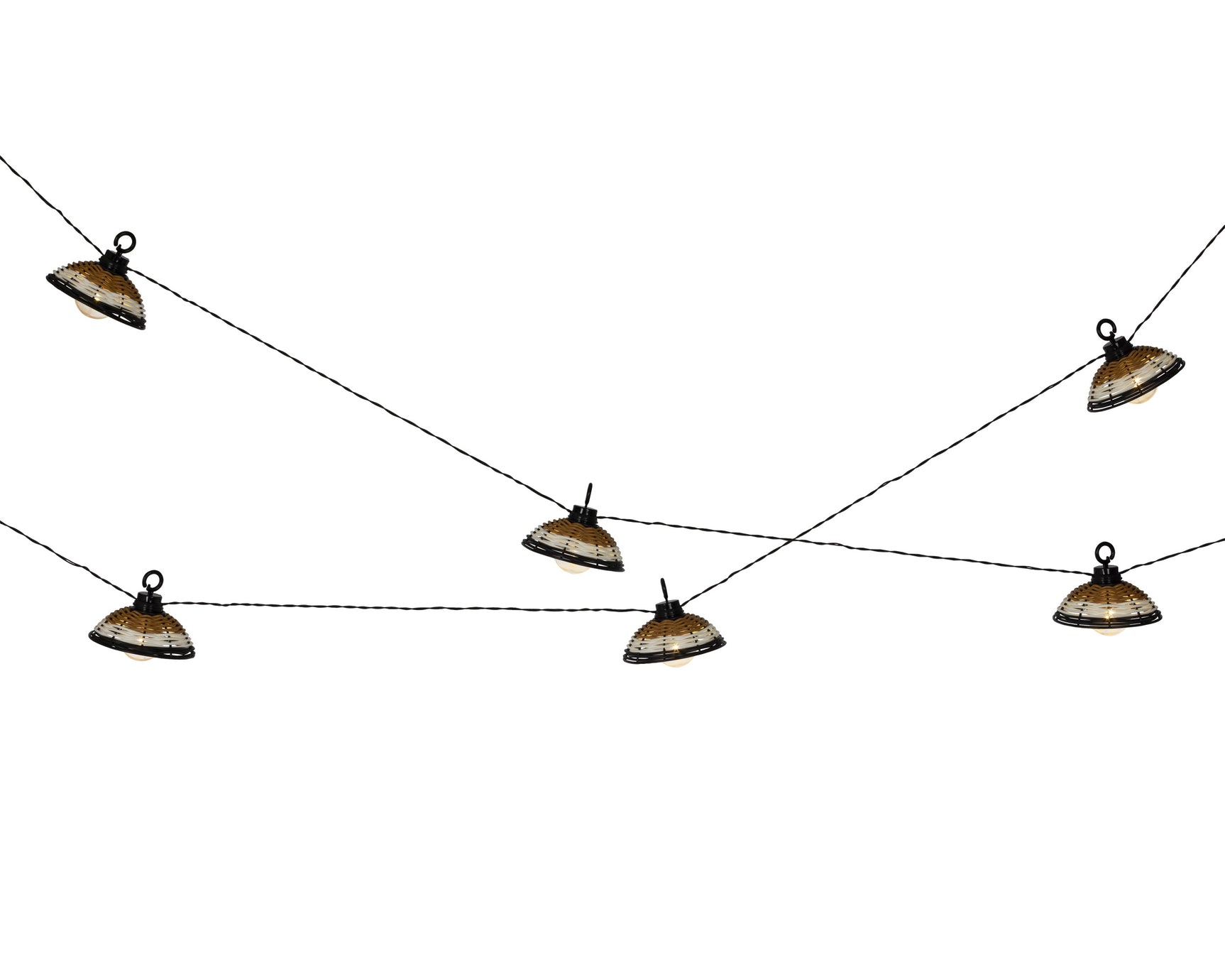 Solar partylight wicker steady