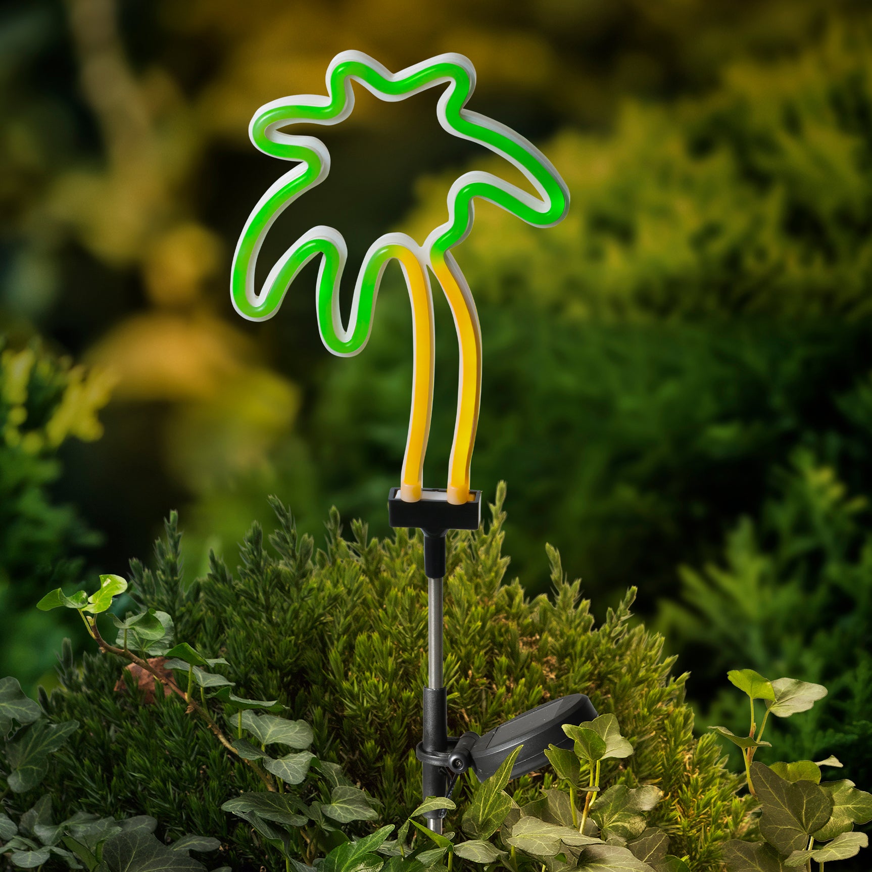 Solar stake light plastic steady