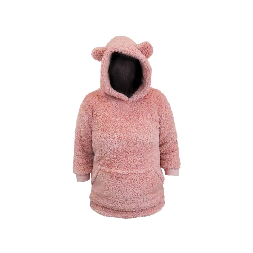 Unique Living - hoodie pippa kids 50x70cm oud roze