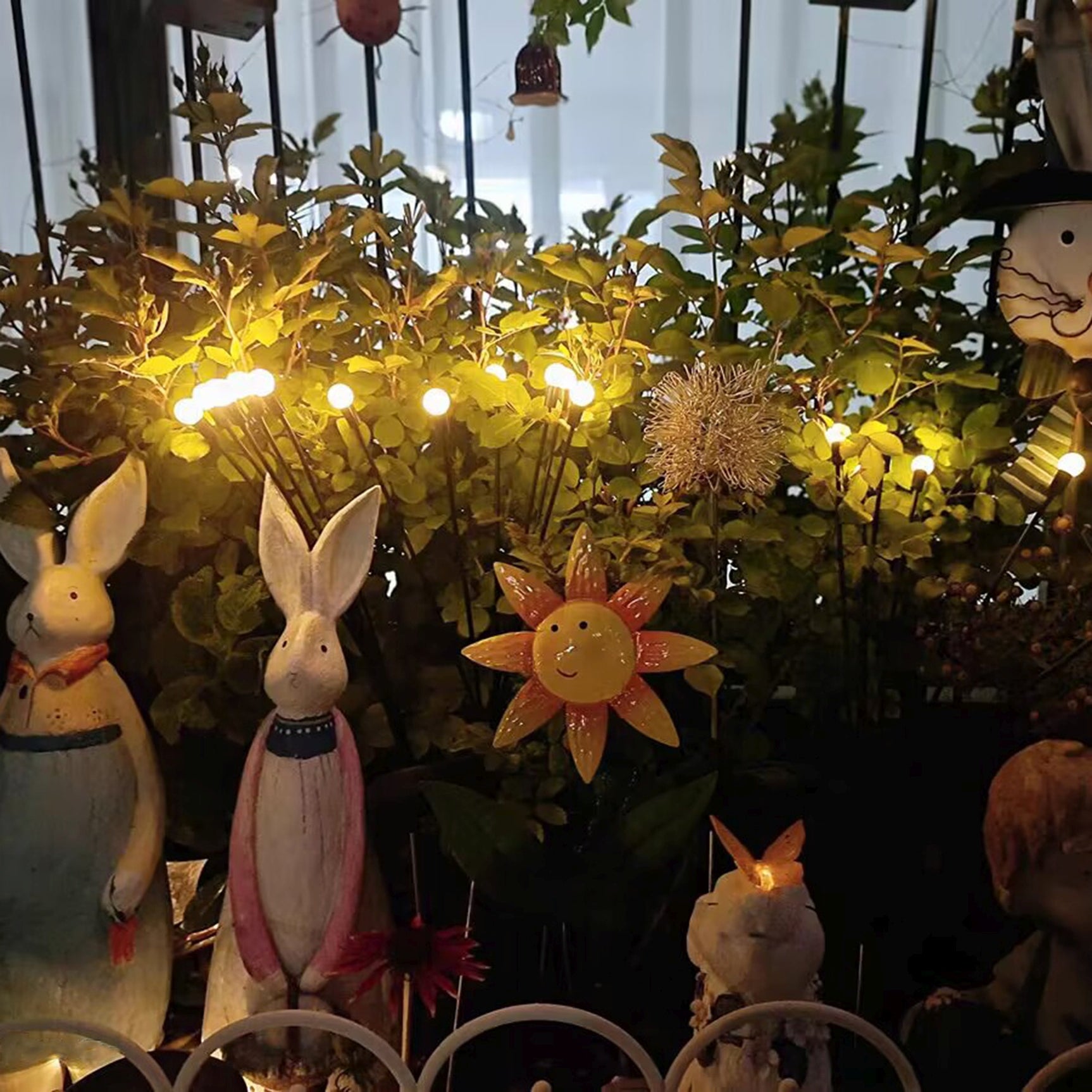 Solar stake light plastic steady