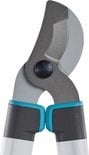 Takkenschaar EasyCut 680 B close-up: grijze snijbladen en zwarte knop