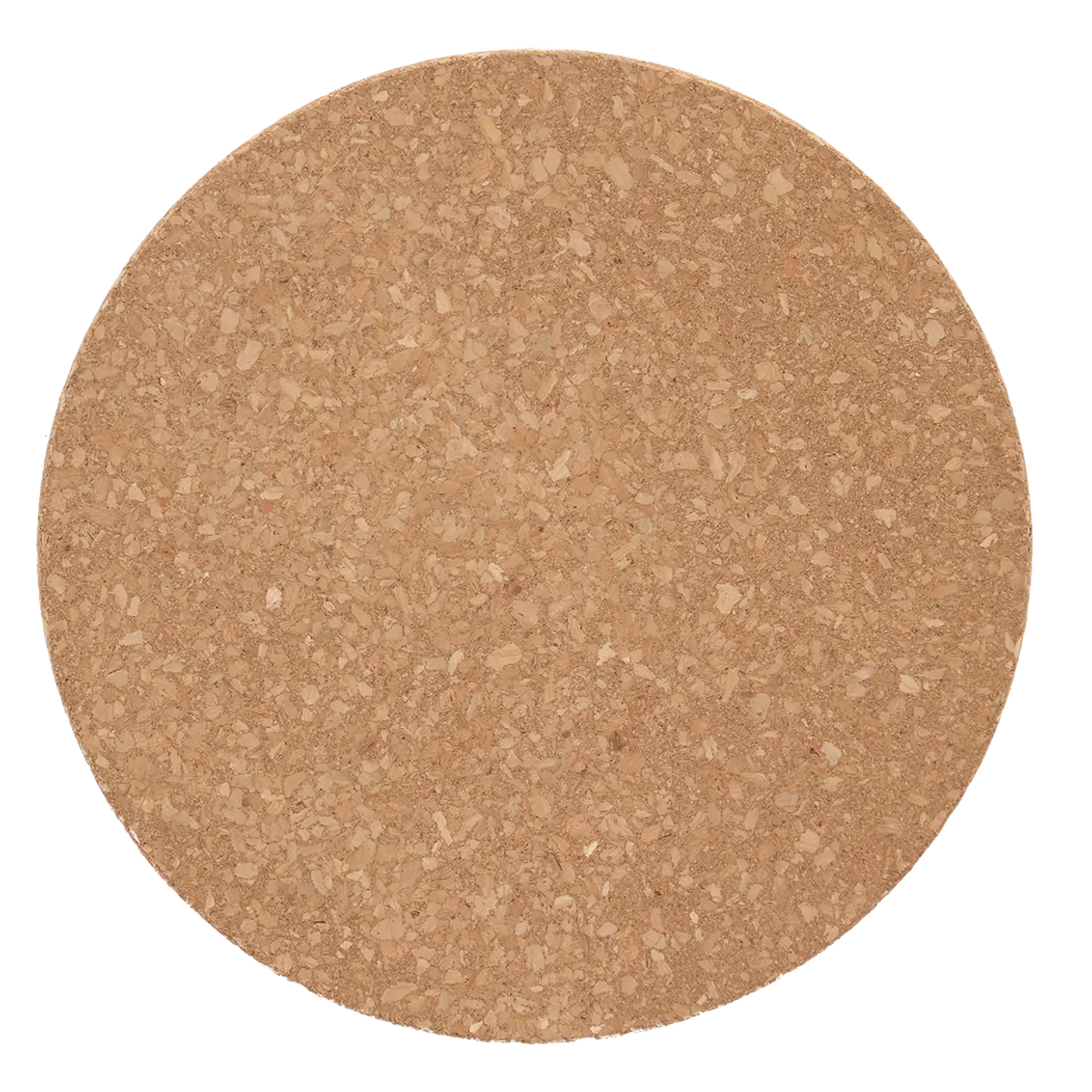 Ronde kurken onderzetter, bruin-beige, fijn korrelige structuur