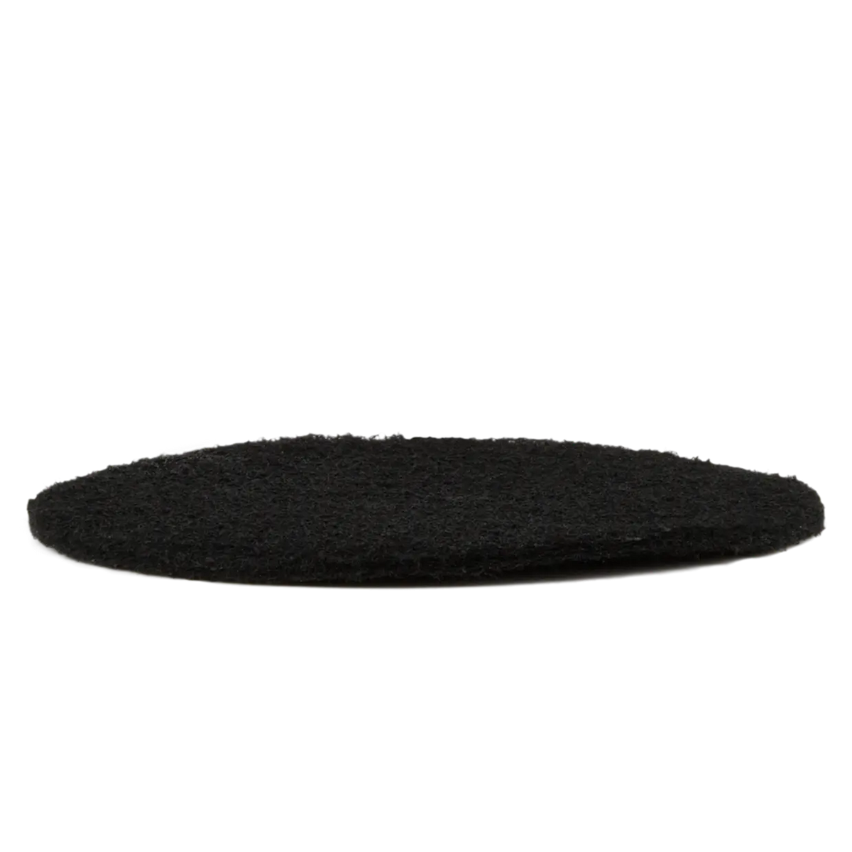 Ronde reservefilter, donkergrijs/zwart schuimschijf vanaf de zijkant