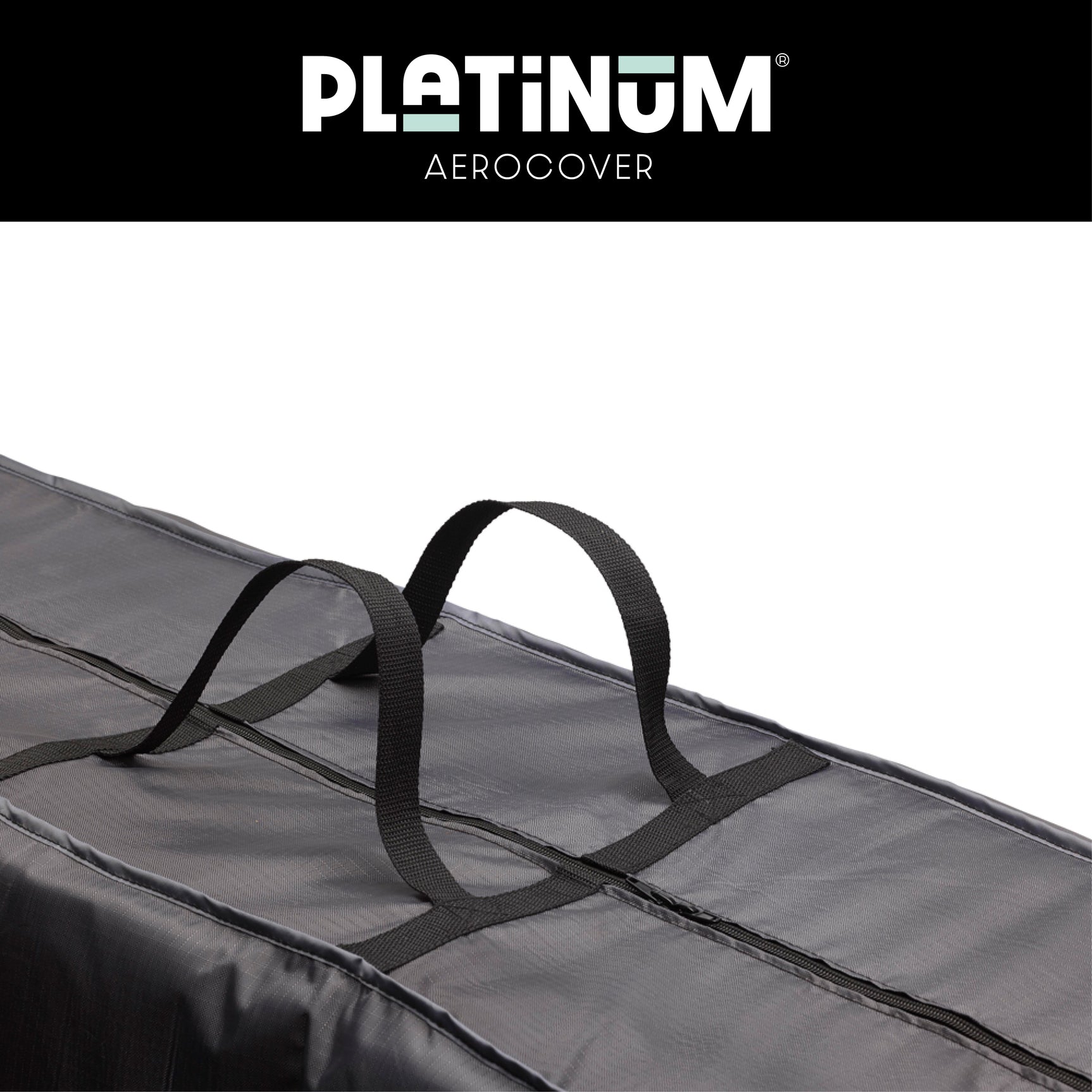 Platinum Aerocover kussentas, grijze stoffen tas met zwarte draagriemen