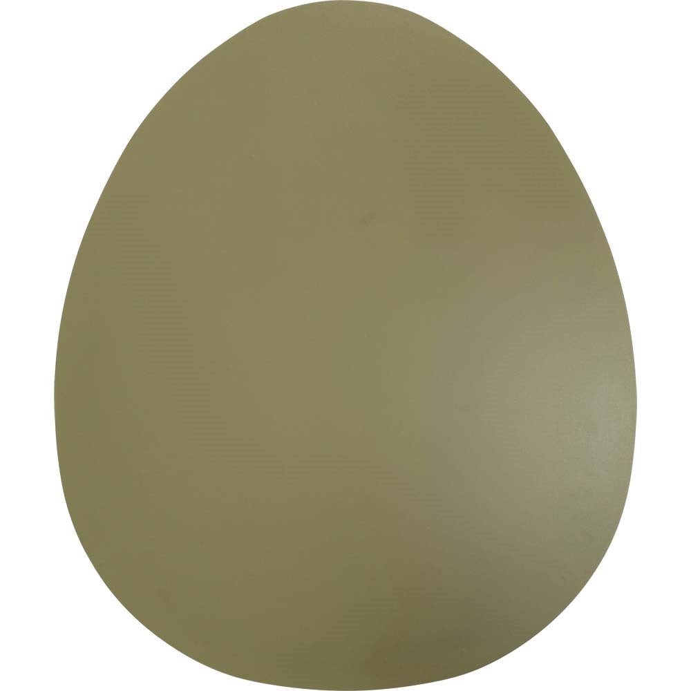 Groen/beige Tiki bijzettafeltje met rond-ovaal tafelblad in effen kleur