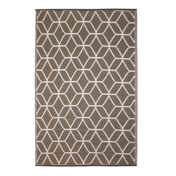 Esschert design - tuintapijt 120x183 grafisch beige wit