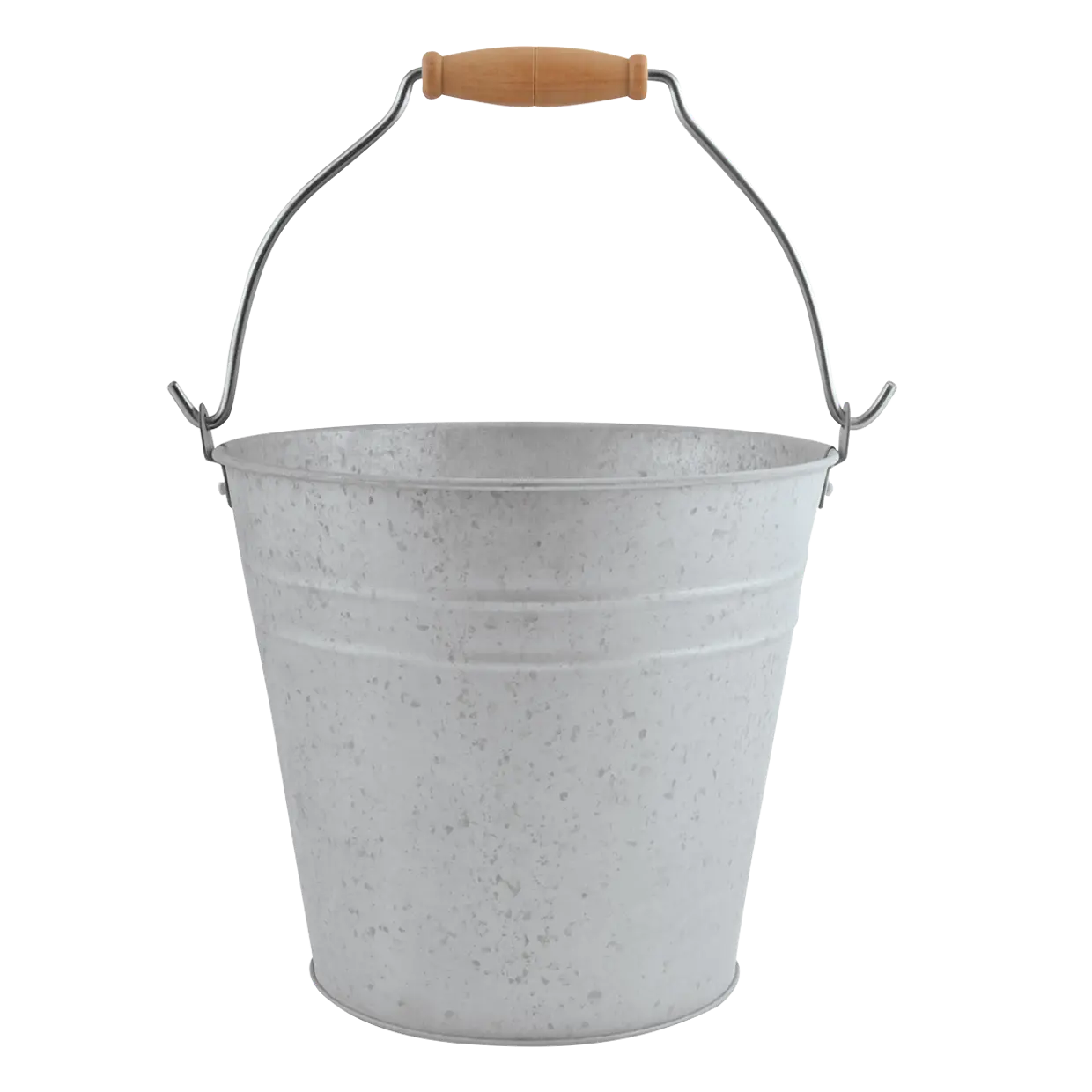 Esschert design zinken emmer met draaghandvat, grijs met licht verweerde look