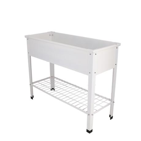 Esschert design - Verhoogde kweekbak metaal wit. L