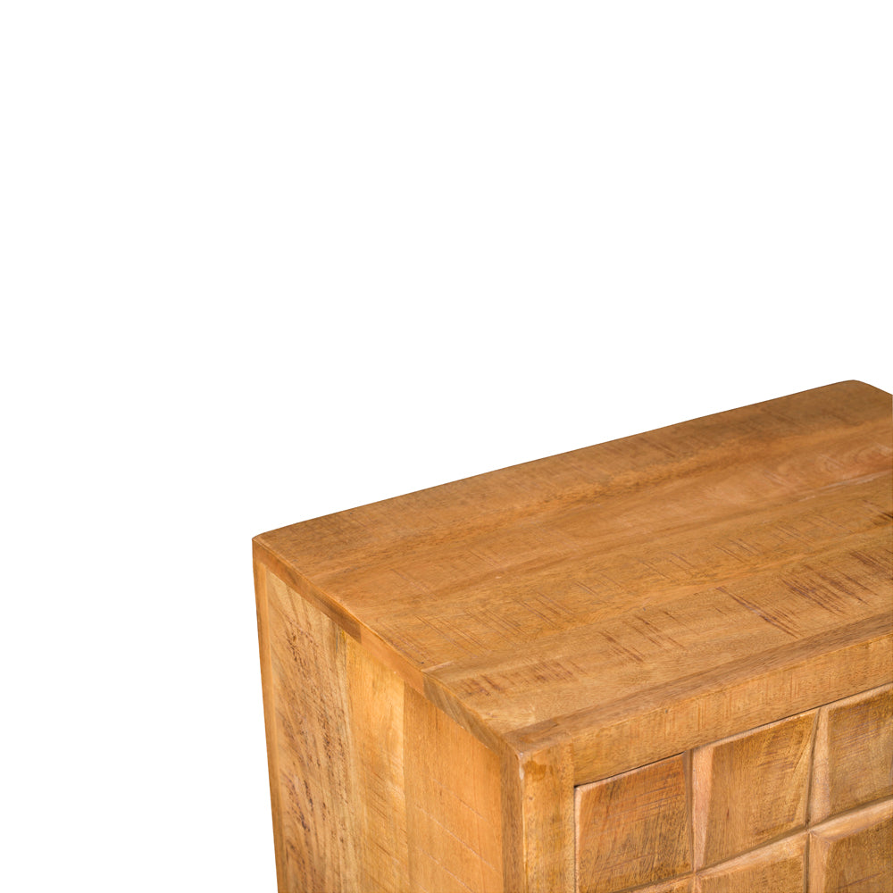 Houten kastblad met rechte rand, bruin houtnerf.