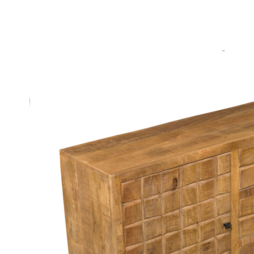 Dressoirblad met vakstructuur, eikenkleurig hout.