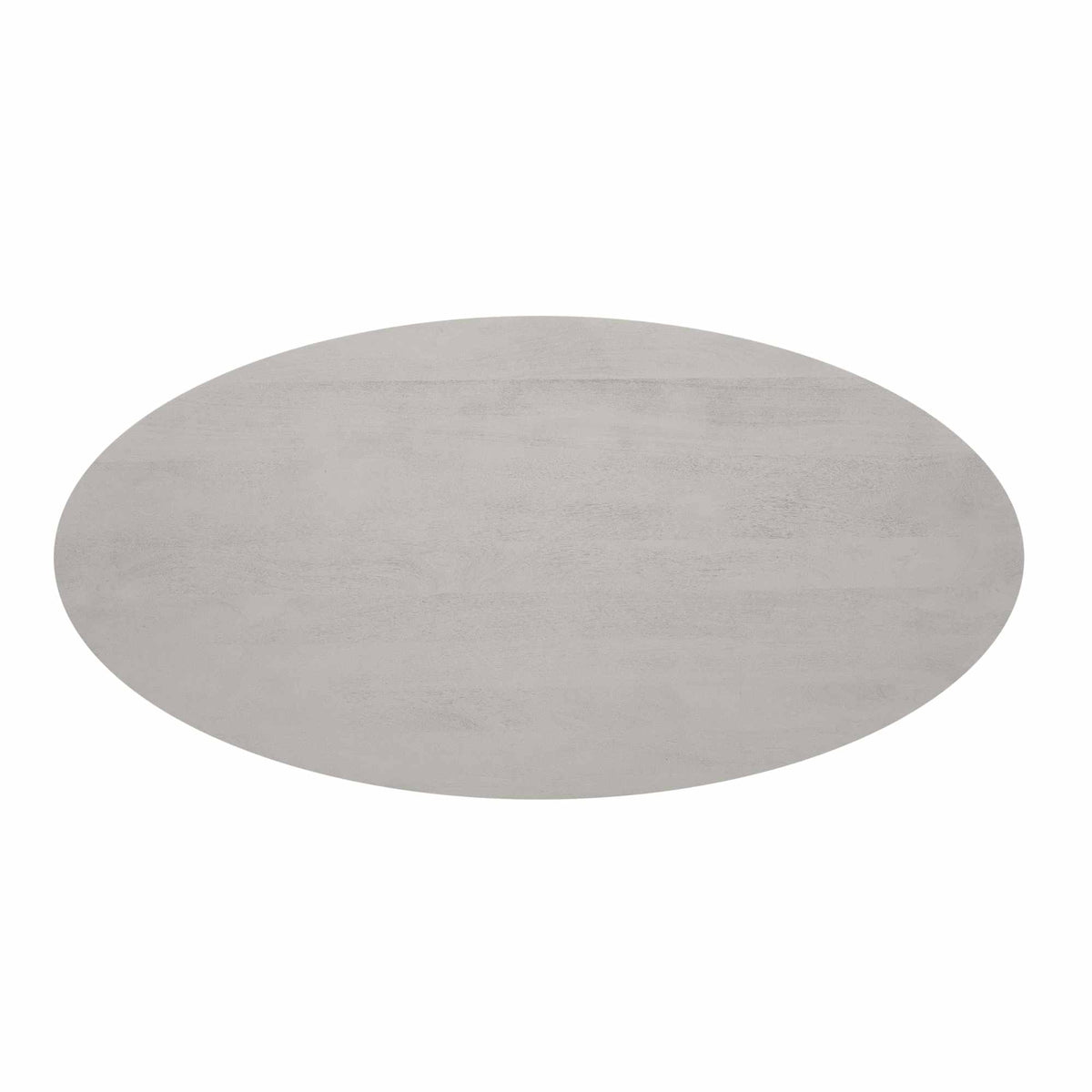 Taupe ovaal eettafelblad met subtiele textuur