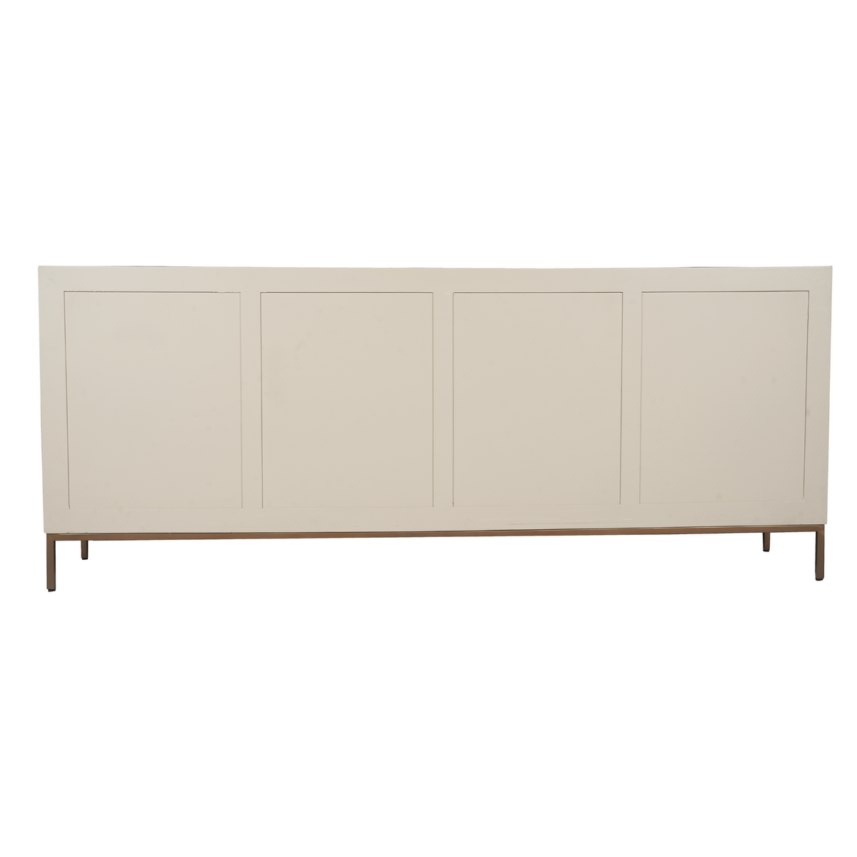 Dressoir Madison zandkleurig beige met vlakke deurpanelen en smalle houten pootjes