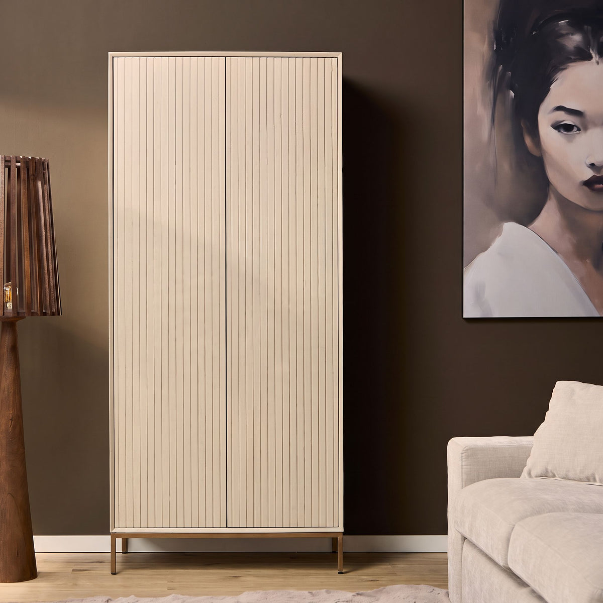 Starfurn - Kast Madison zandkleurig mangohout 90 cm