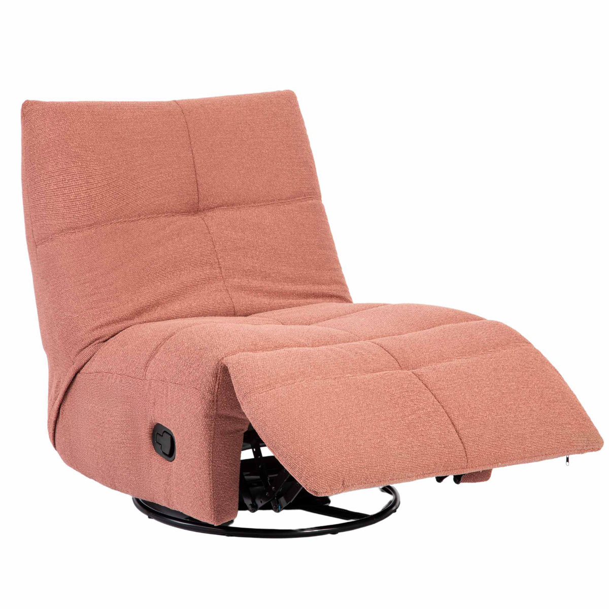 Roze relaxfauteuil met verstelbare voetensteun en kantelbare rug