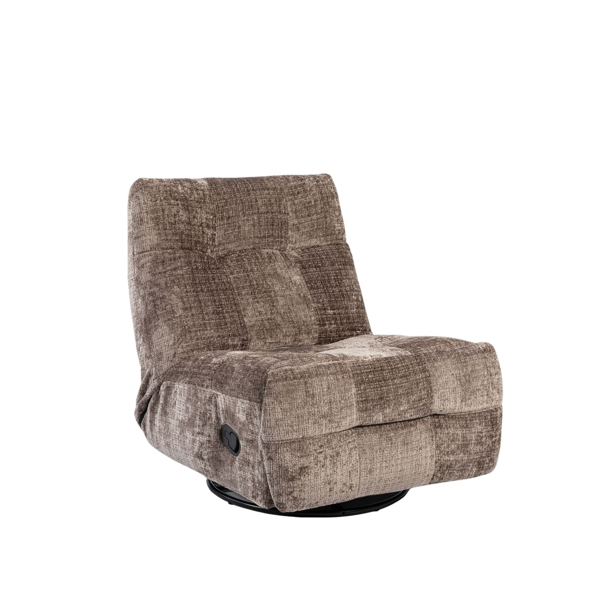 Relaxfauteuil Chill | Klei grijsbruine stof met verstelbare rug en voetensteun