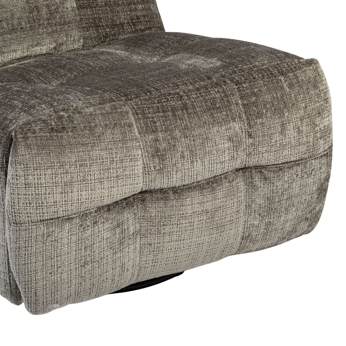 Grijze relaxfauteuil Chill met afgeronde armleuning en gestoffeerde zitting