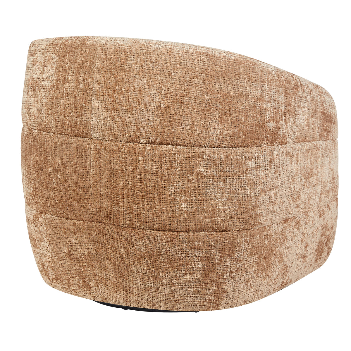 Leunstoel achterkant met verticale en horizontale stiknaden, beige stof