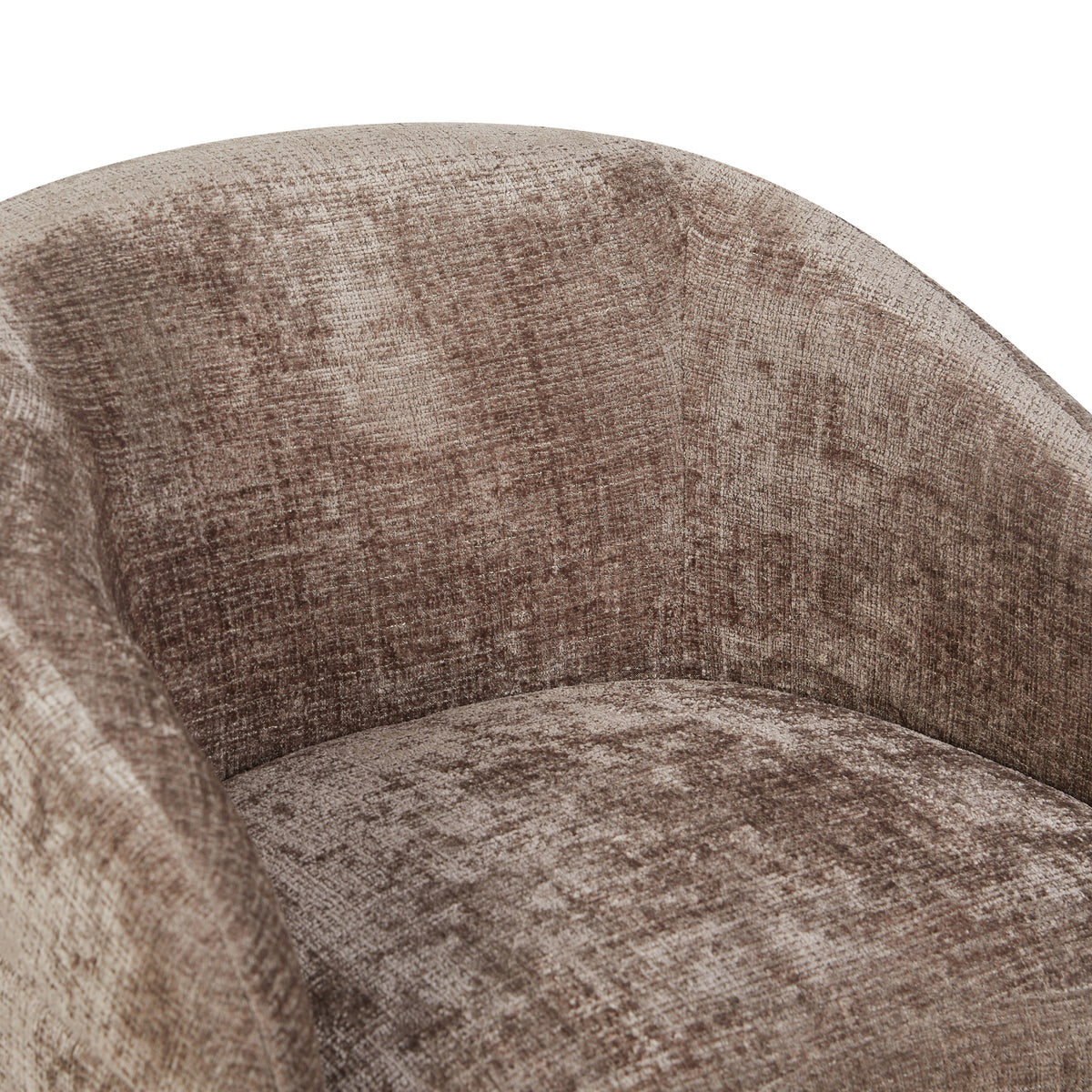 Fauteuil Yara | Klei, beige gestoffeerde armleuning en afgeronde rug