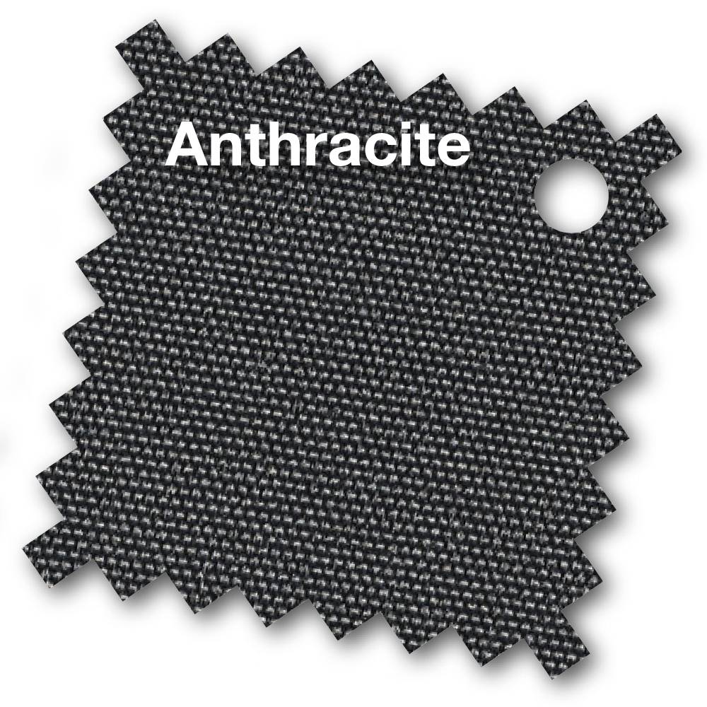 Antraciet kleurstaal van parasoldoek met ronde uitsparing