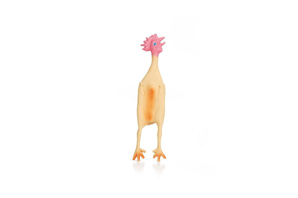 Beeztees knuffelkip jumbo 49 cm met roze kop en beige lijf