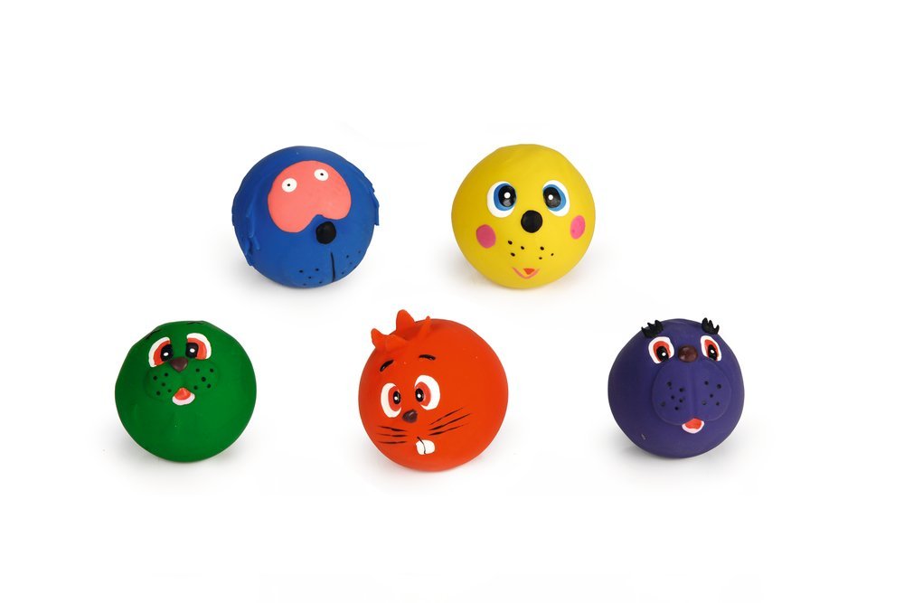 Beeztees - latex bal+dierensnoetje ass