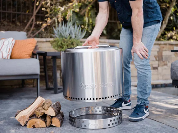 Solo Stove Bonfire vuurkorf met metalen handvat, met losse bodemring