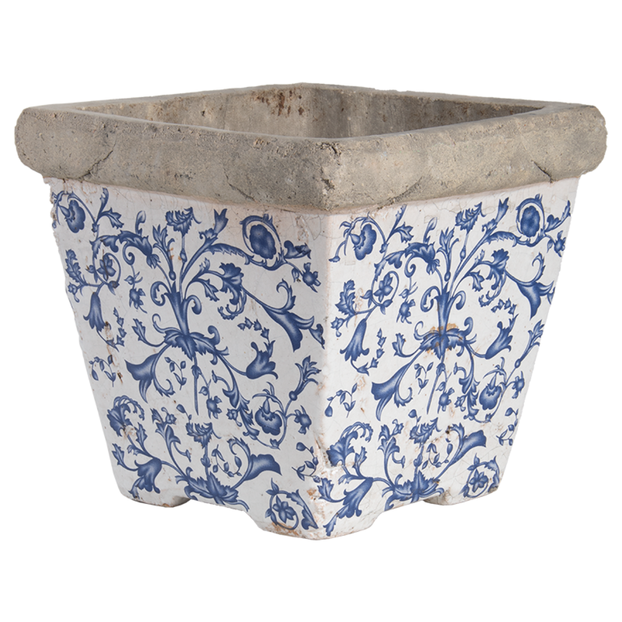 Esschert design - Aged ceramic bloempot set van 3