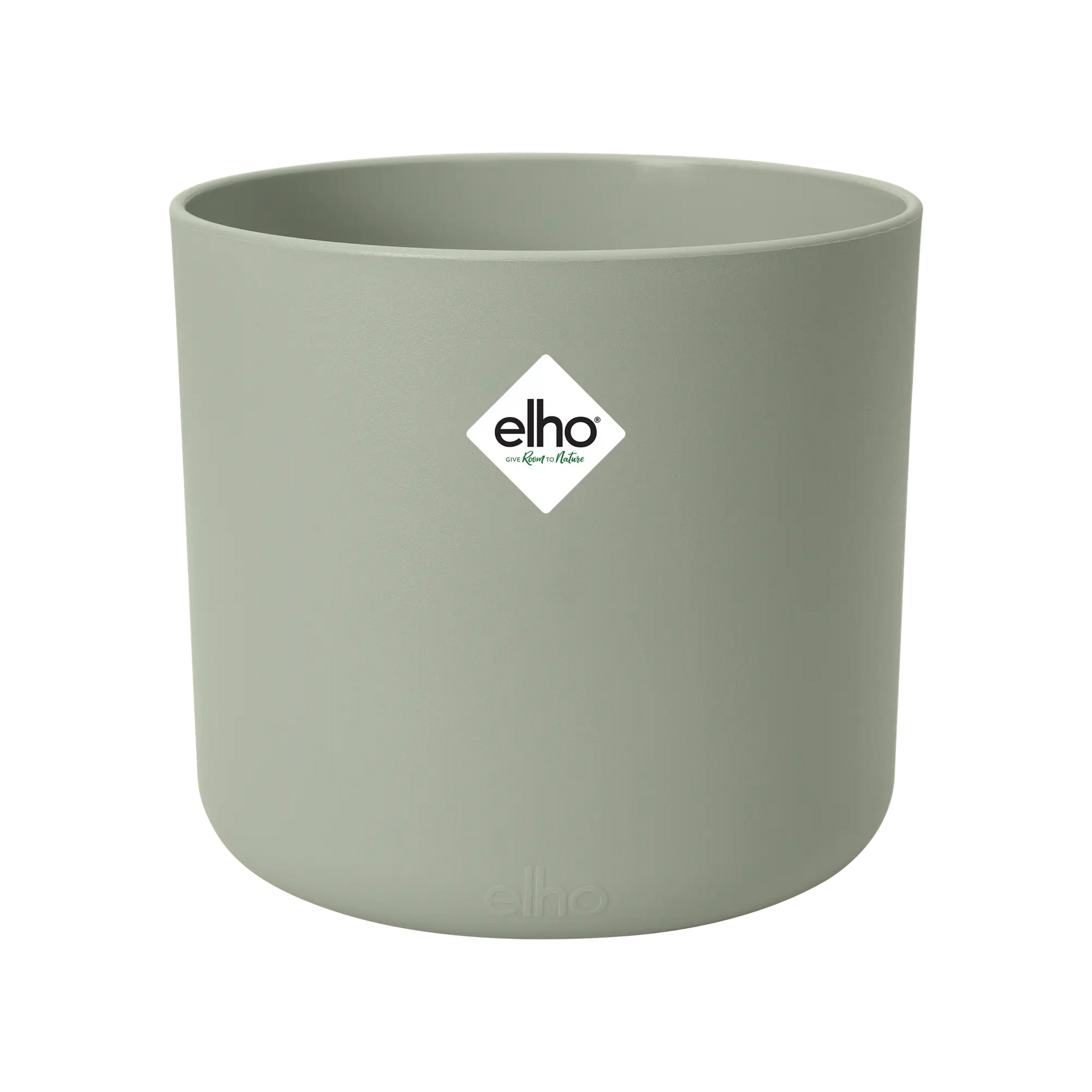 Elho b.for soft plantenpot rond 18 cm, steengroen, glad cilindrisch model