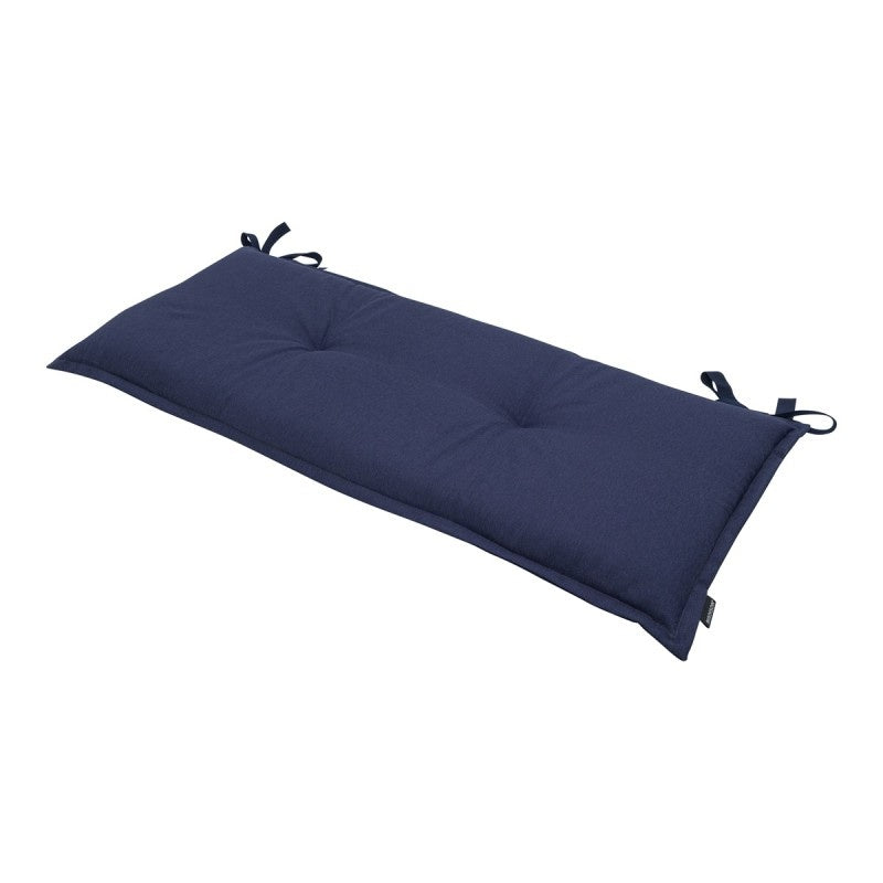 Bankkussen Panama met strikbanden, indigo blauw rechthoekig.