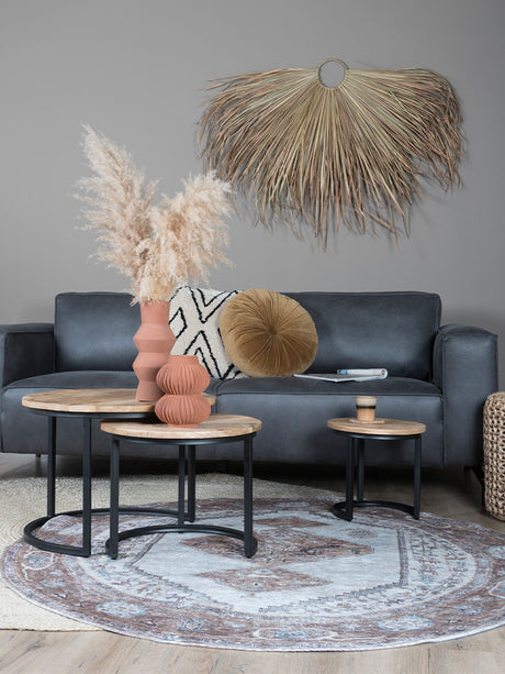 Vloerkleed Karaca Brown 08 Rond ø120 cm