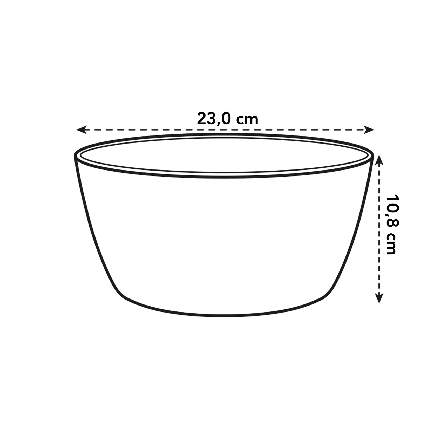 Elho - brussels bowl 23cm anthracite