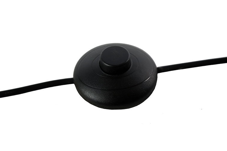 Staande lamp Loise L: zwarte snoerdimmer/voetschakelaar op kabel