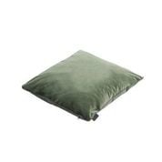 Groen fluwelen sierkussen 45x45 opgevouwen hoek met zichtbare naad