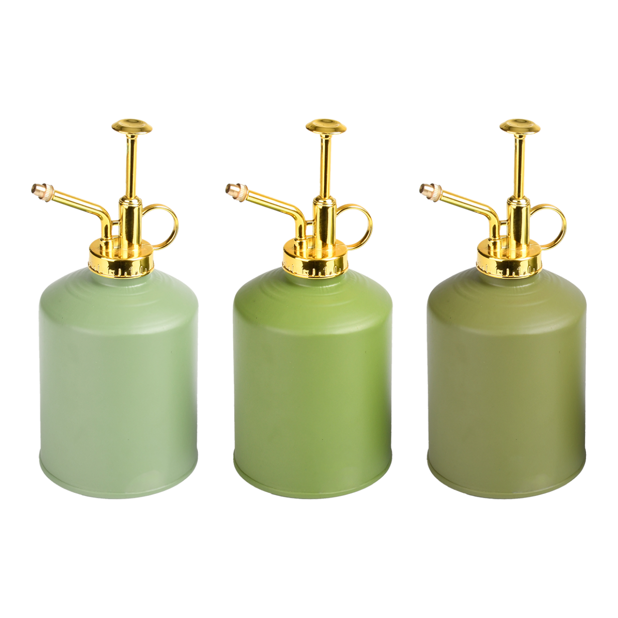 Esschert design plantensproeier: groene fles met messing spuitkop en sproeikraan