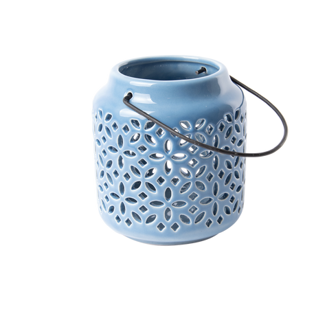 Esschert design - 50 tinten blauw windlicht - S