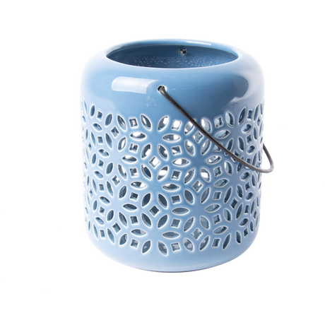 Esschert design - 50 tinten blauw windlicht - M