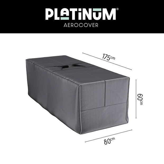 Platinum Aerocover kussentas 175×80×60 cm, grijze beschermhoes met handgrepen