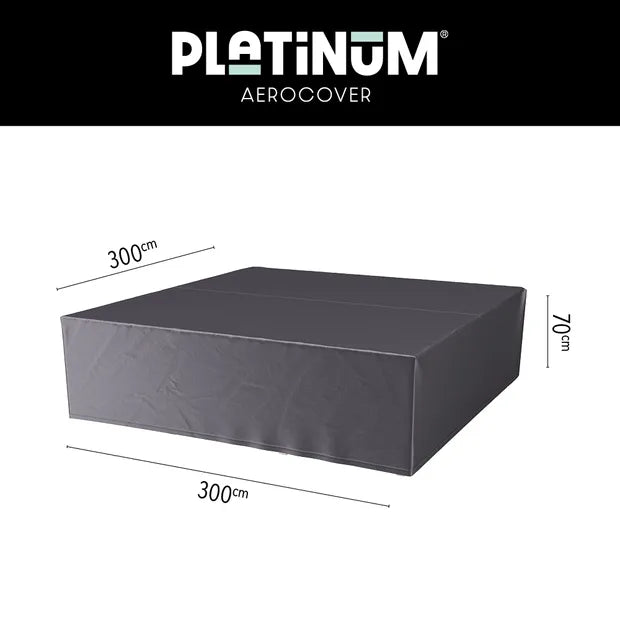 Donkergrijze loungesethoes 300×300×70 cm, rechthoekige vorm