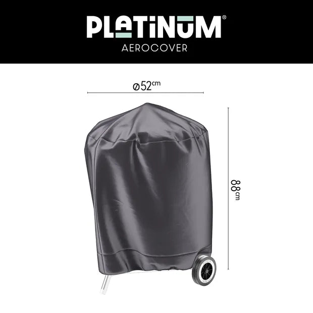 Zwarte barbecuehoes met Ø52 cm en hoogte 88 cm