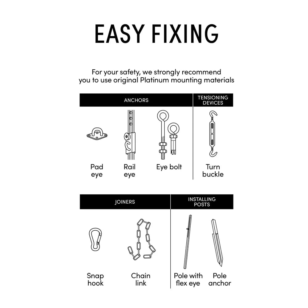 Platinum - Shade sail square 400x400